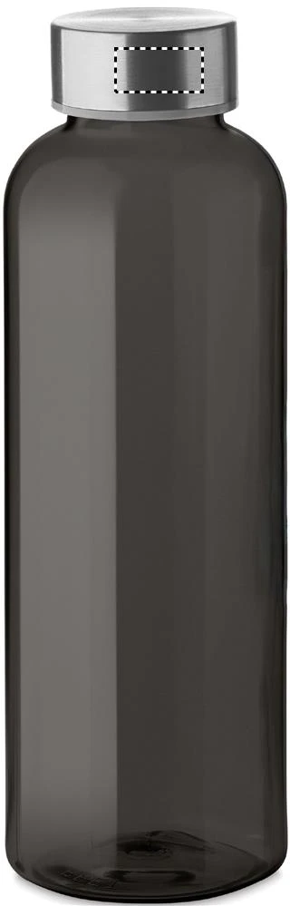 RPET fľaška 500ml – černá – tlačová plocha – Veko