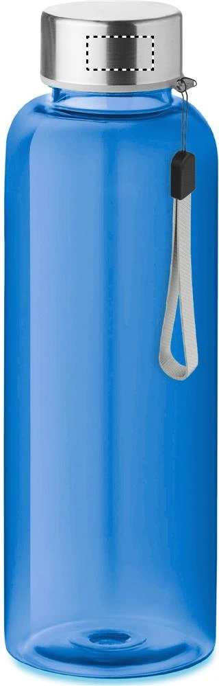 RPET fľaška 500ml – královská modř – tlačová plocha – Veko