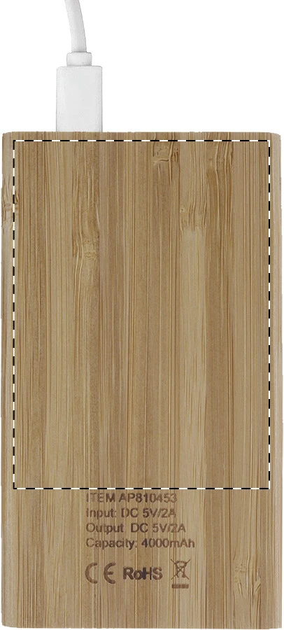 Booster power banka – natural – tlačová plocha – Spodná časť