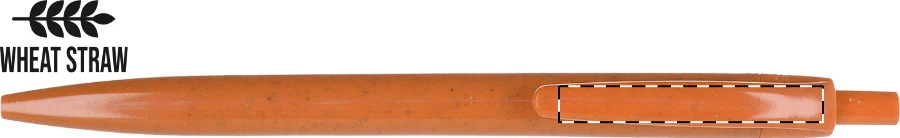 Weopard guľôčkové pero – orange – tlačová plocha – Klip