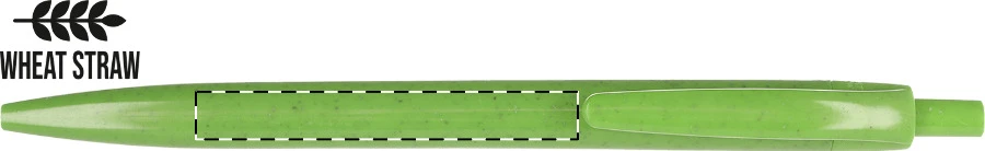 Weopard guľôčkové pero – green – tlačová plocha – Na telo v línii s klipom