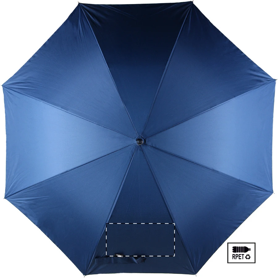 Asperit dáždnik – dark blue – tlačová plocha – Panel 1 - s uzatváracím remienkom (číslovanie panelov v smere hodinových ručičiek)