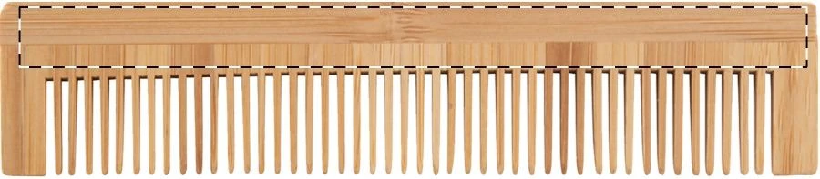Bessone bambusový hrebeň – natural – tlačová plocha – Predná strana