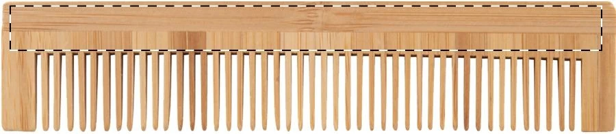 Bessone bambusový hrebeň – natural – tlačová plocha – Zadná strana