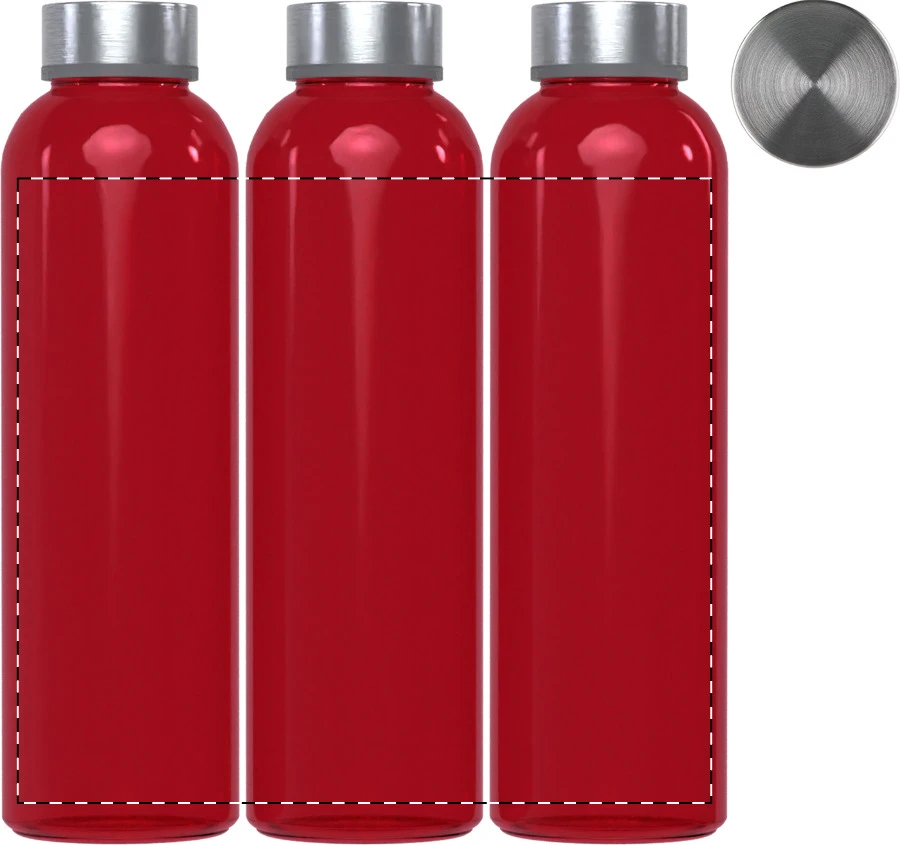 Konga sklenená flaša – red – tlačová plocha – Obal