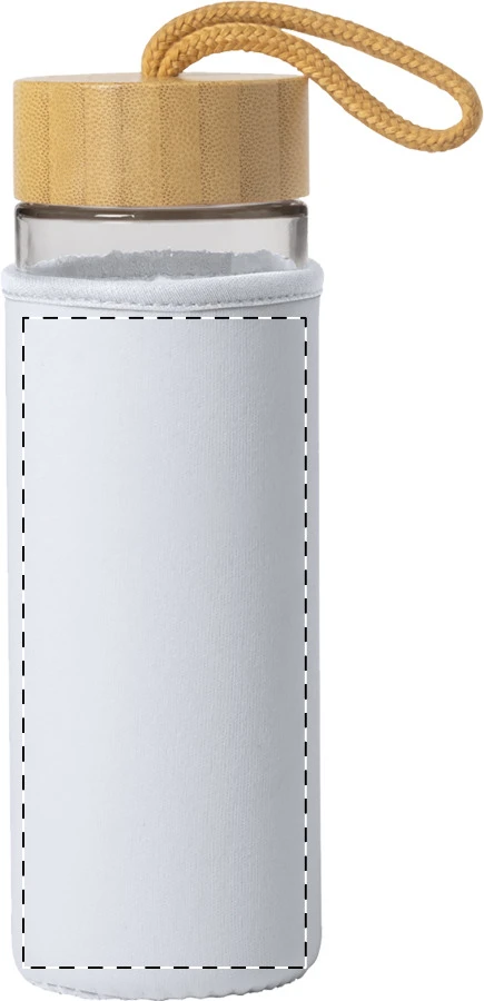 Locamb sklenená flaša – white – tlačová plocha – Puzdro/Vrecko