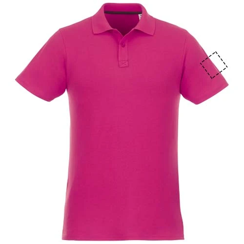 Pánska polokošeľa s krátkym rukávom Helios - Elevate – magenta – tlačová plocha – Ľavý biceps