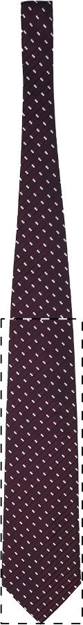 Tienamic kravata – maroon – tlačová plocha – Predná strana