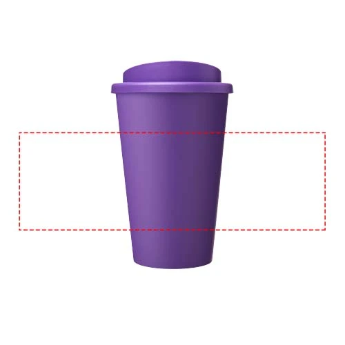 Americano Eco 350 ml recyklovaný pohár – purpurová – tlačová plocha – Po obvode