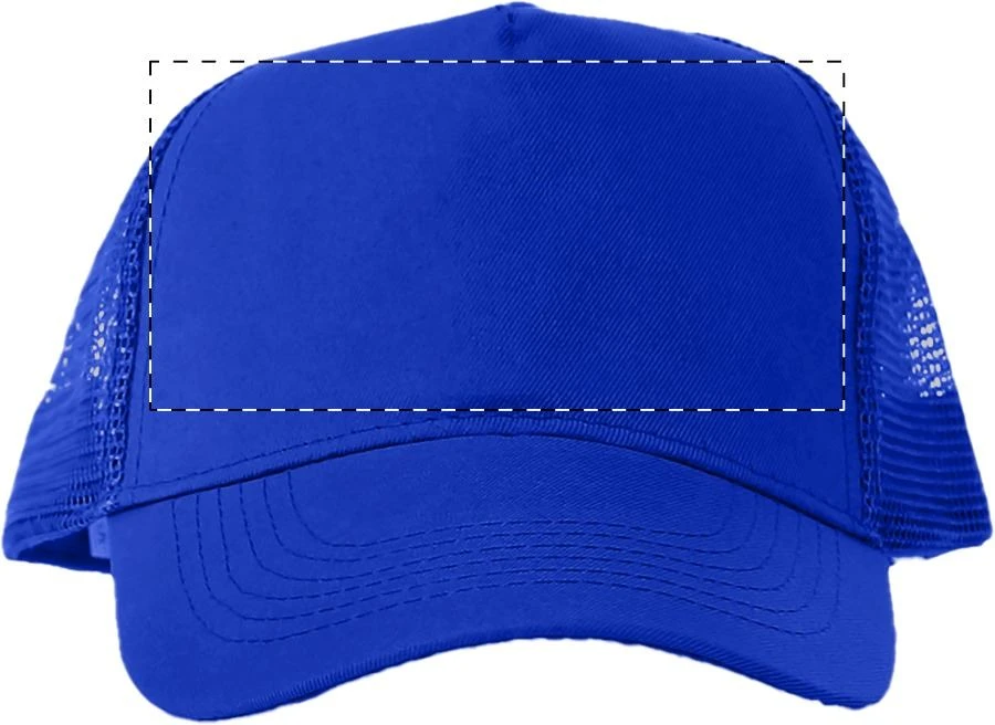 Cameron šiltovka – blue – tlačová plocha – Predná strana