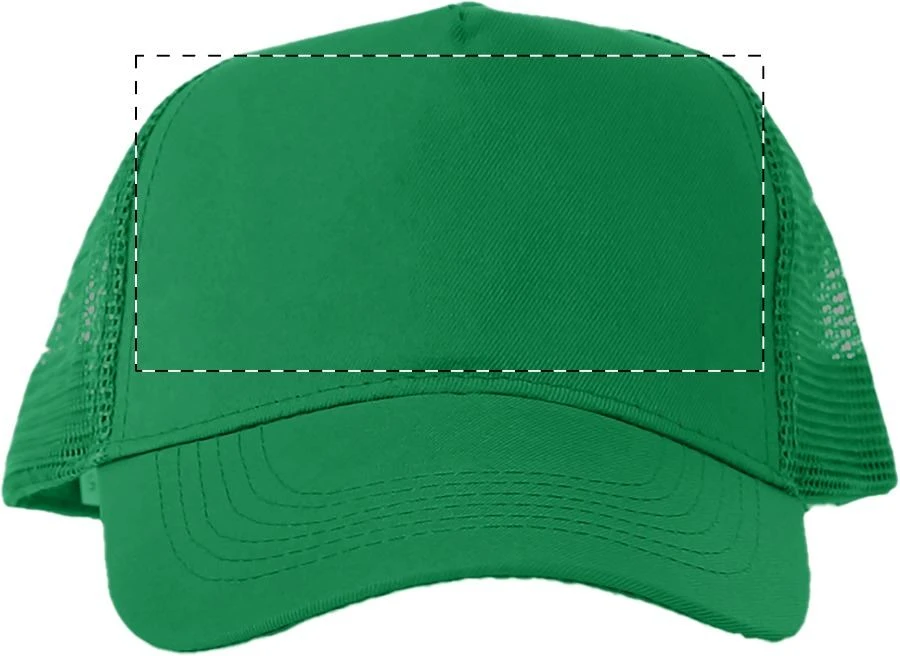 Cameron šiltovka – green – tlačová plocha – Predná strana
