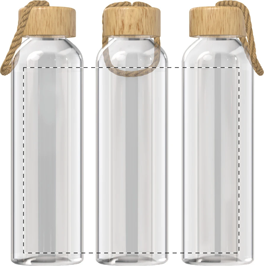Korpok sklenená flaša – natural – tlačová plocha – Obal