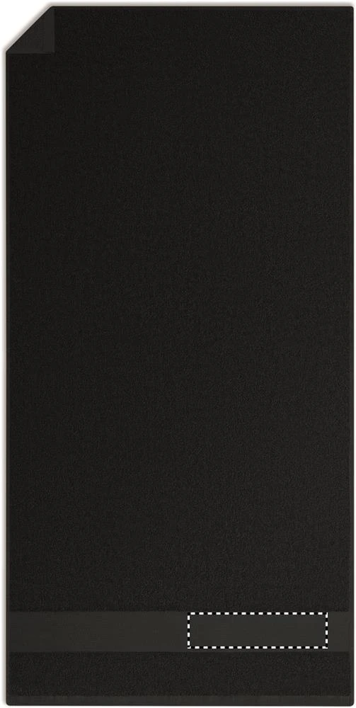 Uterák, prírodná bavlna 100x50 – černá – tlačová plocha – STRIP RIGHT
