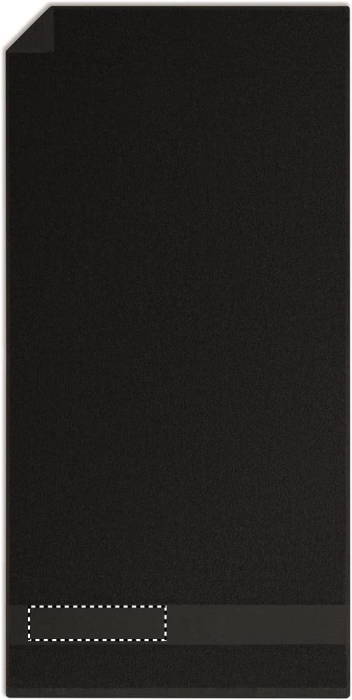 Uterák, prírodná bavlna 100x50 – černá – tlačová plocha – STRIP LEFT