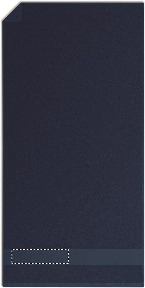 Uterák, prírodná bavlna 100x50 – modrá – tlačová plocha – STRIP LEFT