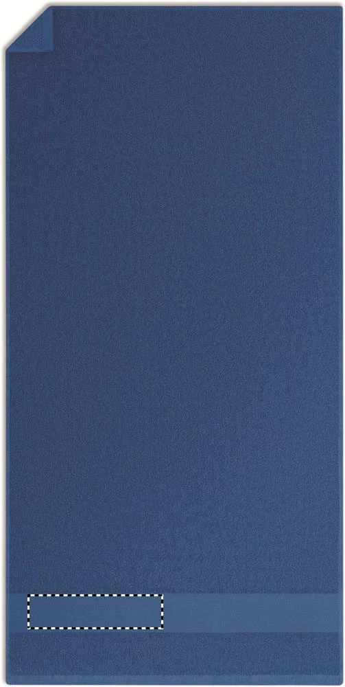 Uterák, prírodná bavlna 100x50 – královská modř – tlačová plocha – STRIP LEFT