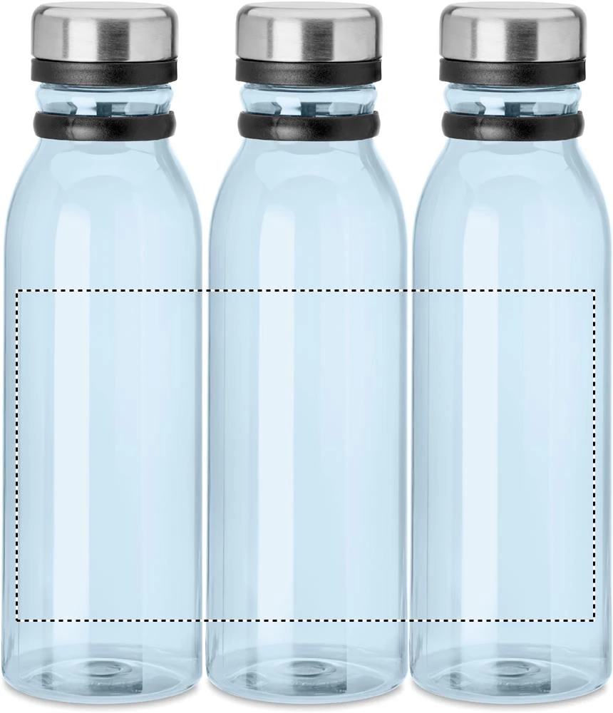 Fľaška z RPET, 780ml – transparentní světle modrá – tlačová plocha – Dookola (rotačná sieťotlač)