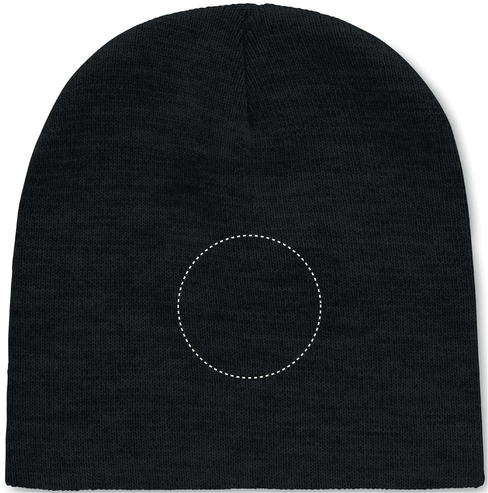 Čapica z RPET – černá – tlačová plocha – BACK CENTER