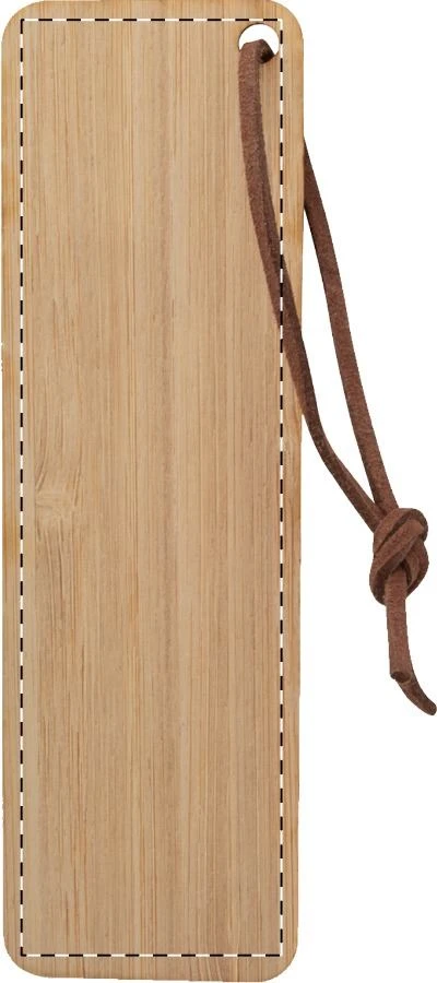 Boomark bambusová záložka – natural – tlačová plocha – Predná strana