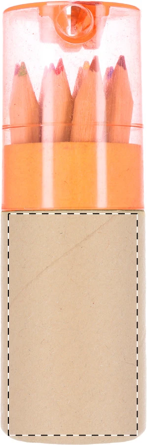 Gallery 12 sada farbičiek – orange – tlačová plocha – Predná strana