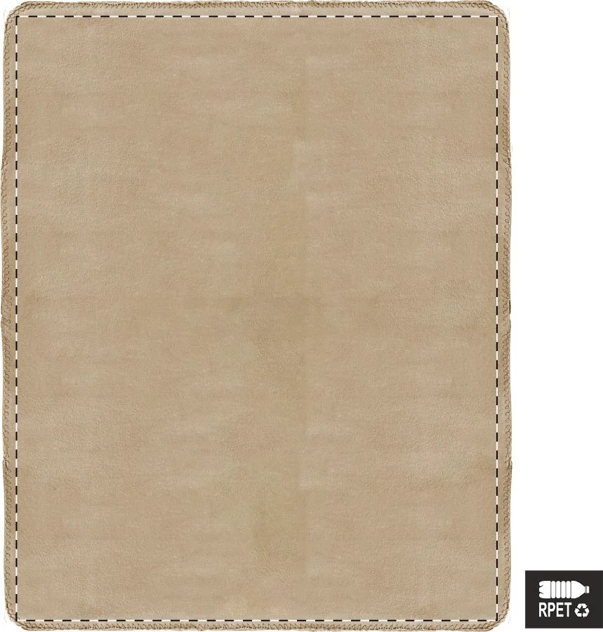 Nanda RPET fleecová deka – beige – tlačová plocha – Deka