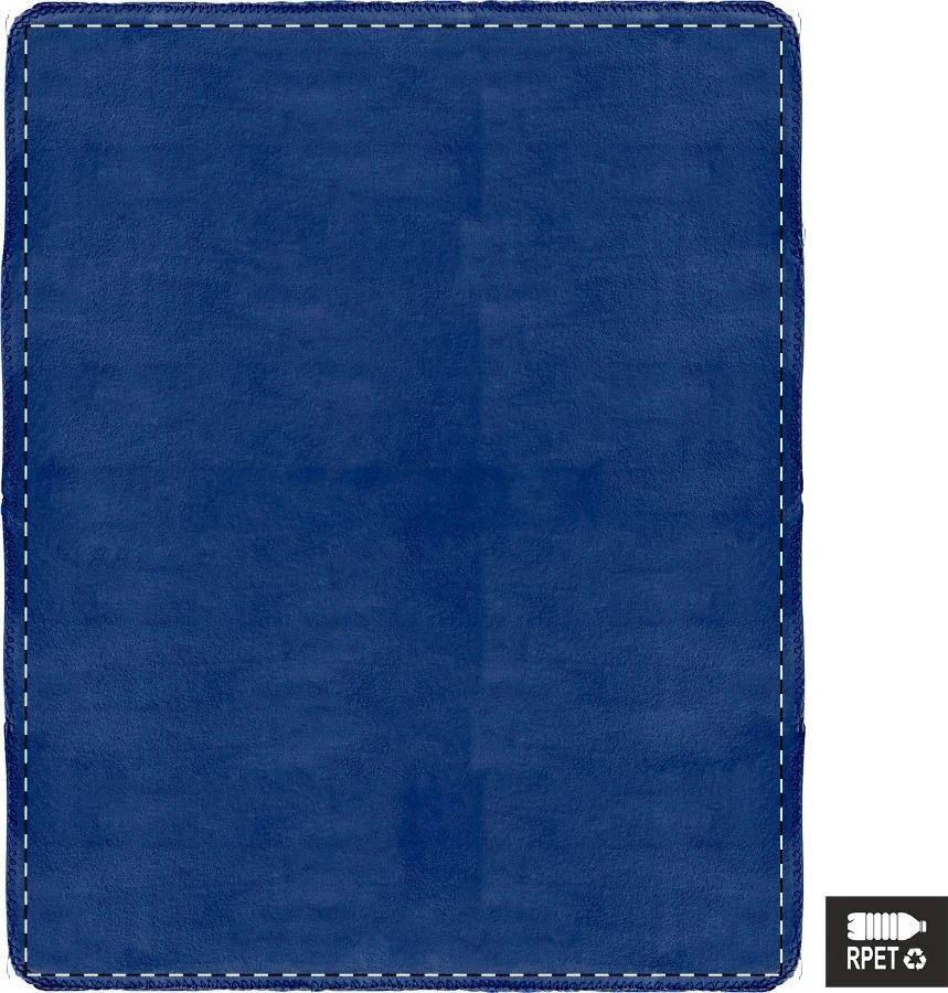 Nanda RPET fleecová deka – dark blue – tlačová plocha – Deka