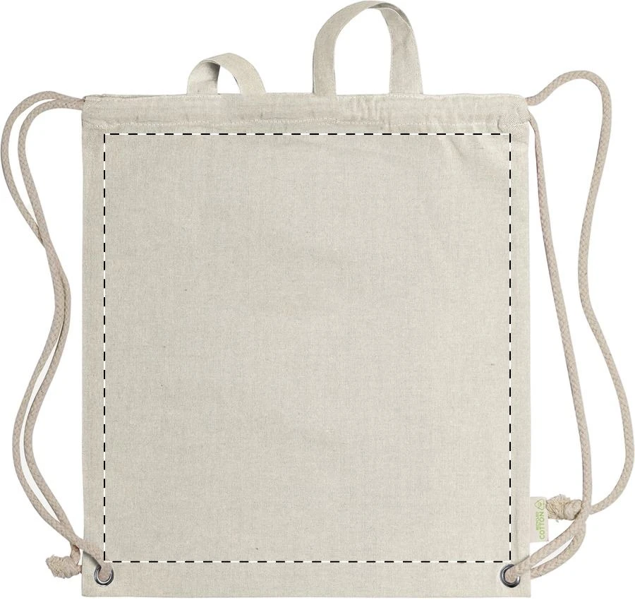 Holbery sťahovací vak – beige – tlačová plocha – Predná strana