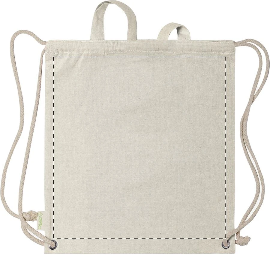 Holbery sťahovací vak – beige – tlačová plocha – Zadná strana
