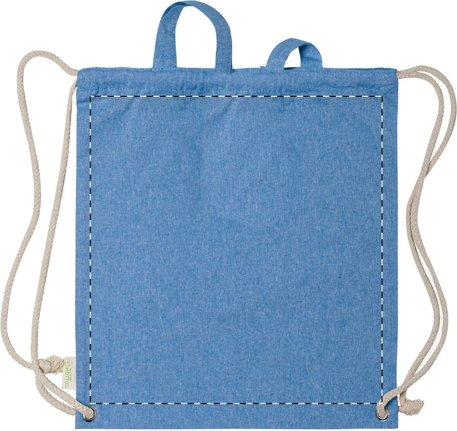 Holbery sťahovací vak – blue – tlačová plocha – Zadná strana