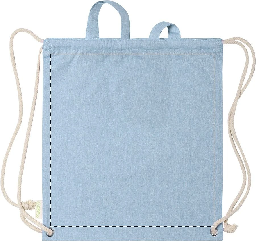 Holbery sťahovací vak – light blue – tlačová plocha – Zadná strana