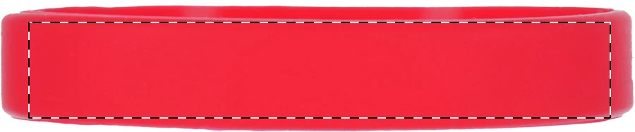 Wristy silikónový náramok – red – tlačová plocha – Predná strana