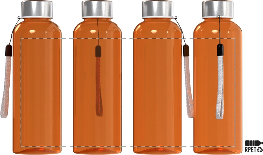 Pemba RPET flaša – orange – tlačová plocha – Obal