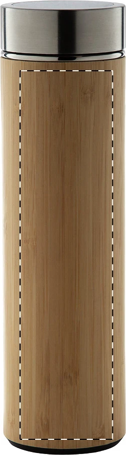 Temboo termoska s teplomerom – natural – tlačová plocha – Predná strana