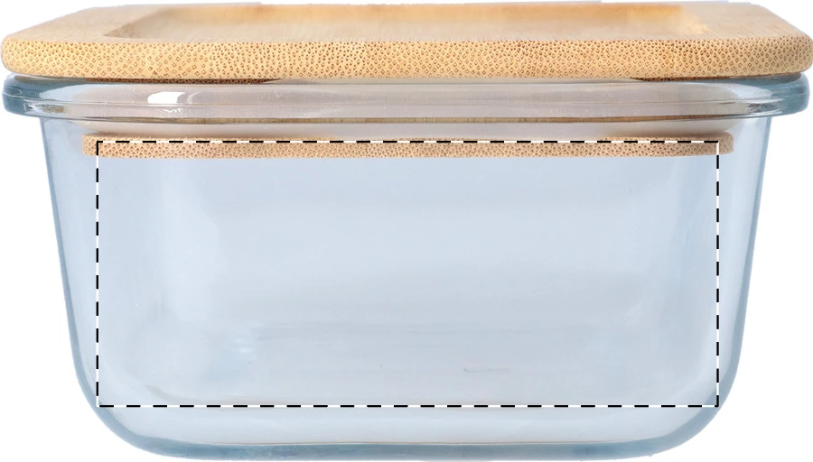 Cuttata sklenený box na jedlo – transparent – tlačová plocha – Pravá strana