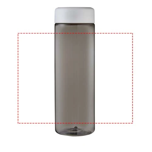 Fľaša na vodu so skrutkovacím uzáverom - 850 ml – uhelná – tlačová plocha – Po obvode