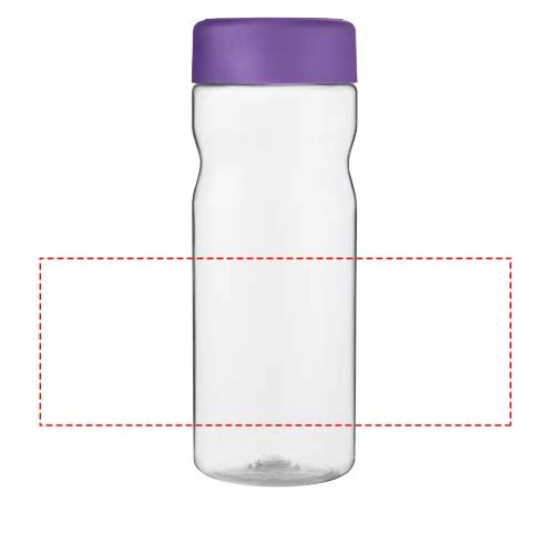 H2O Eco Base 650 ml fľaša na vodu – průhledná – tlačová plocha – Po obvode
