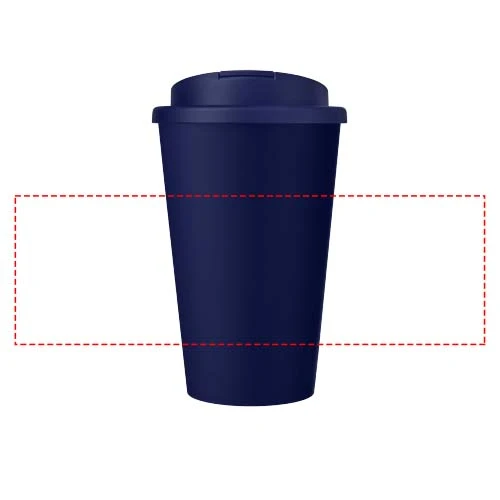 Americano® Eco 350ml recyklovaný hrnček – modrá – tlačová plocha – Po obvode