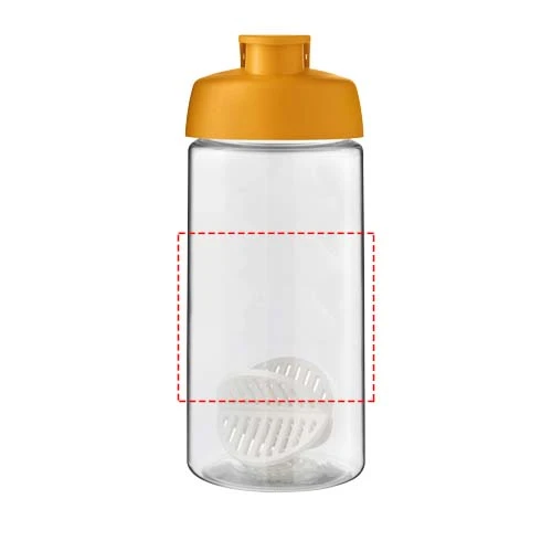 H2O Active Bop 500ml šejkrová fľaša – oranžová – tlačová plocha – Po obvode