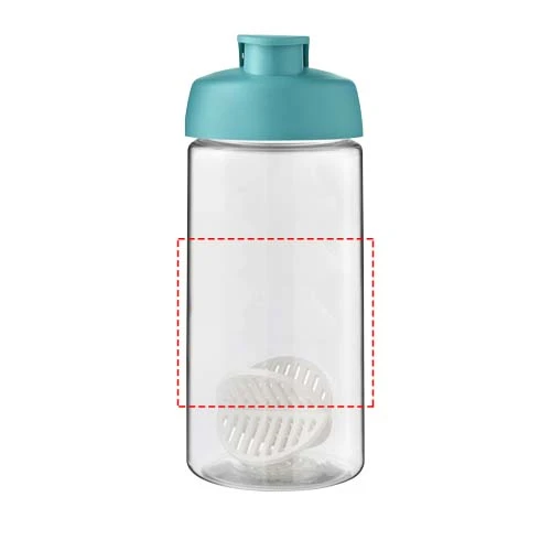 H2O Active Bop 500ml šejkrová fľaša – vodní modrá – tlačová plocha – Po obvode