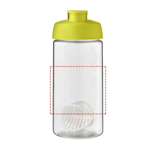 H2O Active Bop 500ml šejkrová fľaša – limetková – tlačová plocha – Po obvode