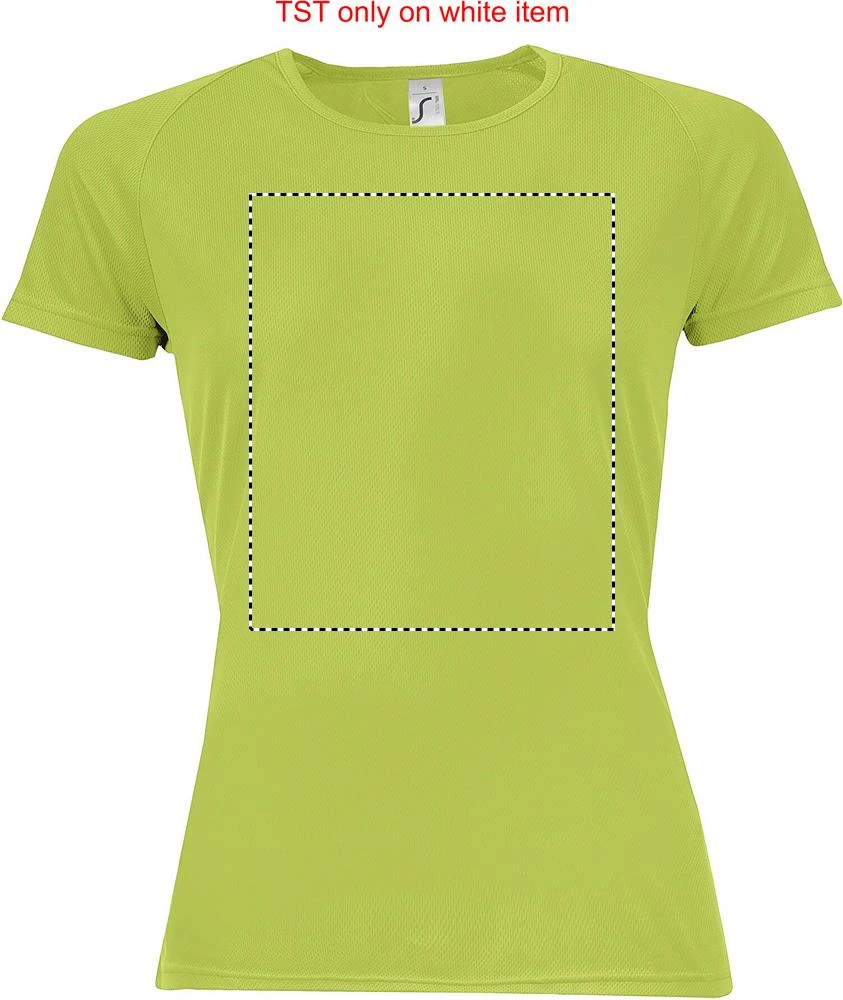 SPORTY - DÁMSKE TRIČKO - 140g - Sol's – čierna – tlačová plocha – Predná strana