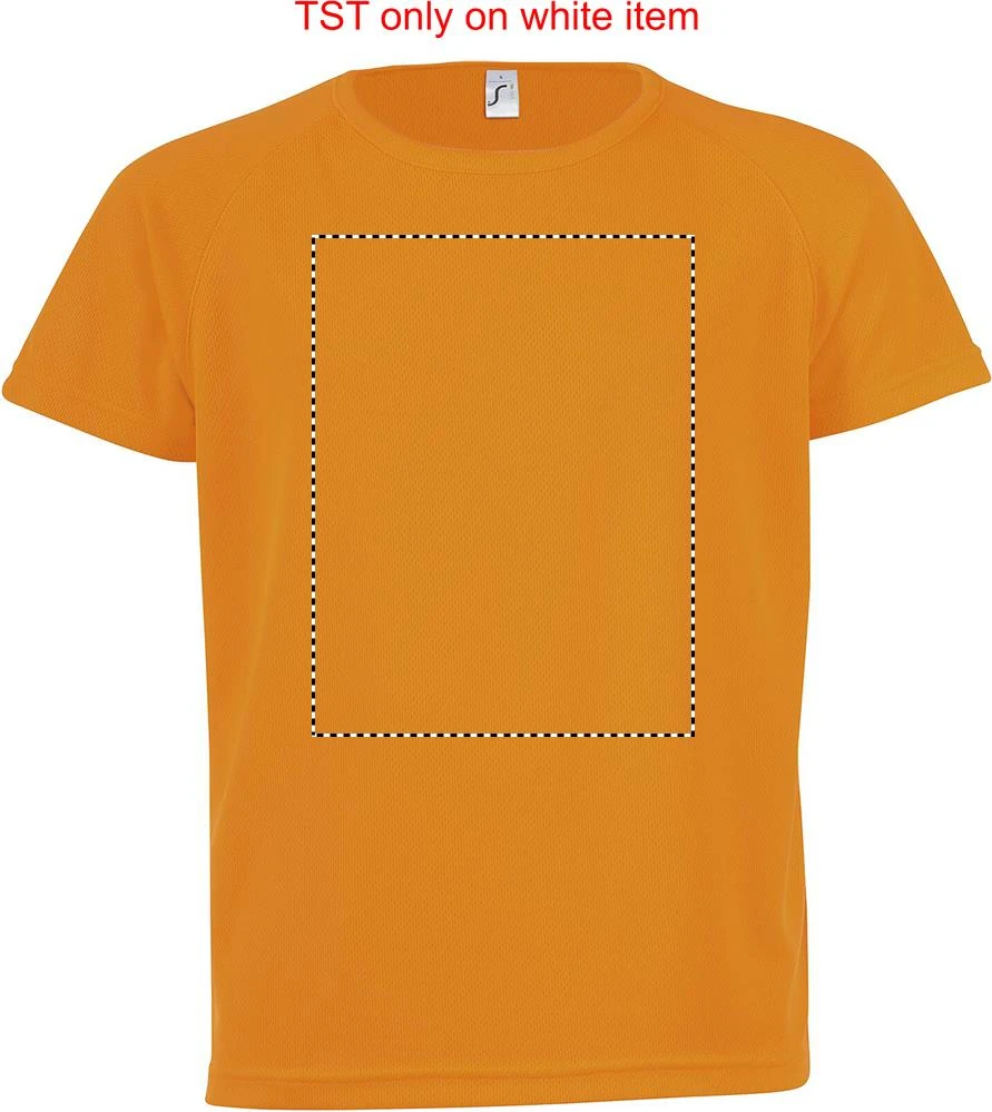 Sporty - detské tričko - 140g - Sol's – čierna – tlačová plocha – Predná strana