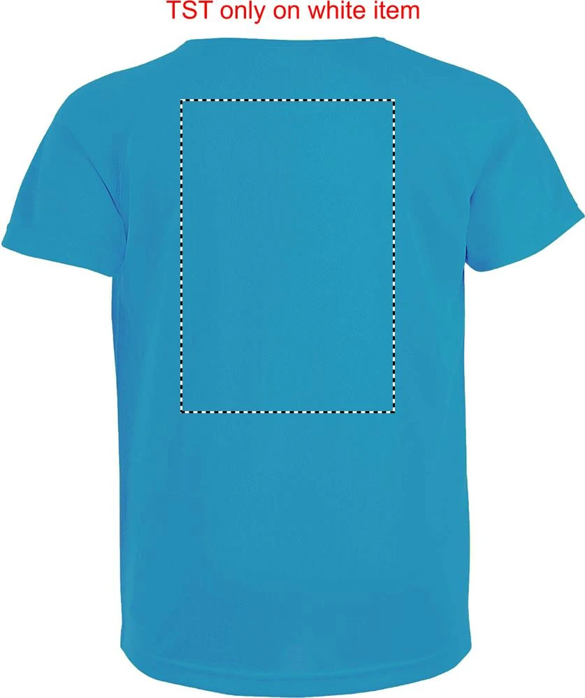 Sporty - detské tričko - 140g - Sol's – čierna – tlačová plocha – Zadná strana