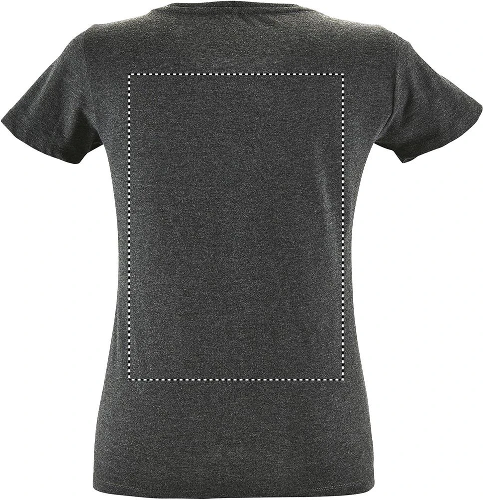 REGENT F DÁMSKE TRIČKO 150g/m² - Sol's – charcoal melange – tlačová plocha – Zadná strana