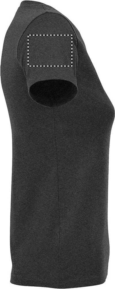 REGENT F DÁMSKE TRIČKO 150g/m² - Sol's – charcoal melange – tlačová plocha – Pravý rukáv