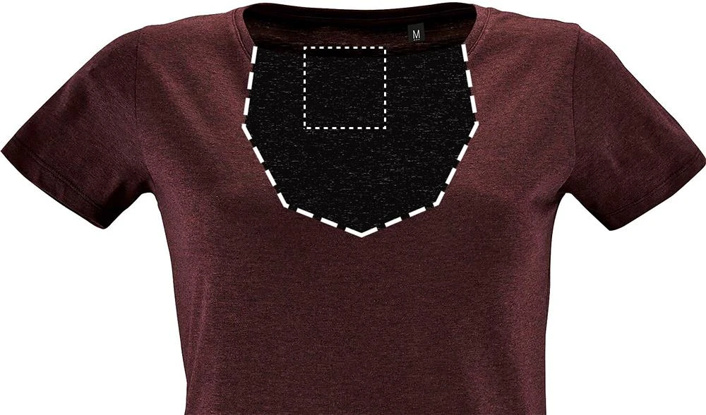 REGENT F DÁMSKE TRIČKO 150g/m² - Sol's – charcoal melange – tlačová plocha – Vnútro