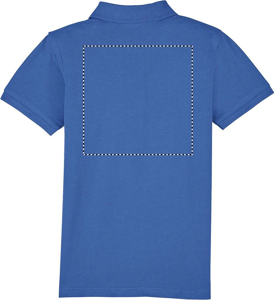 PERFECT DETSKÉ POLO 180g - Sol's – šedá melanž 2 – tlačová plocha – Zadná strana