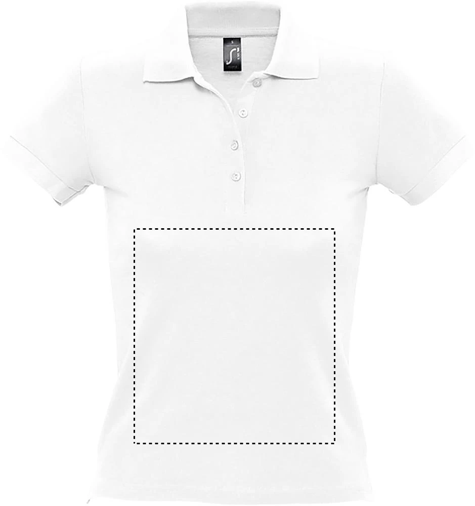 People - dámske polo - 210 g - Sol's – navy – tlačová plocha – Predná strana