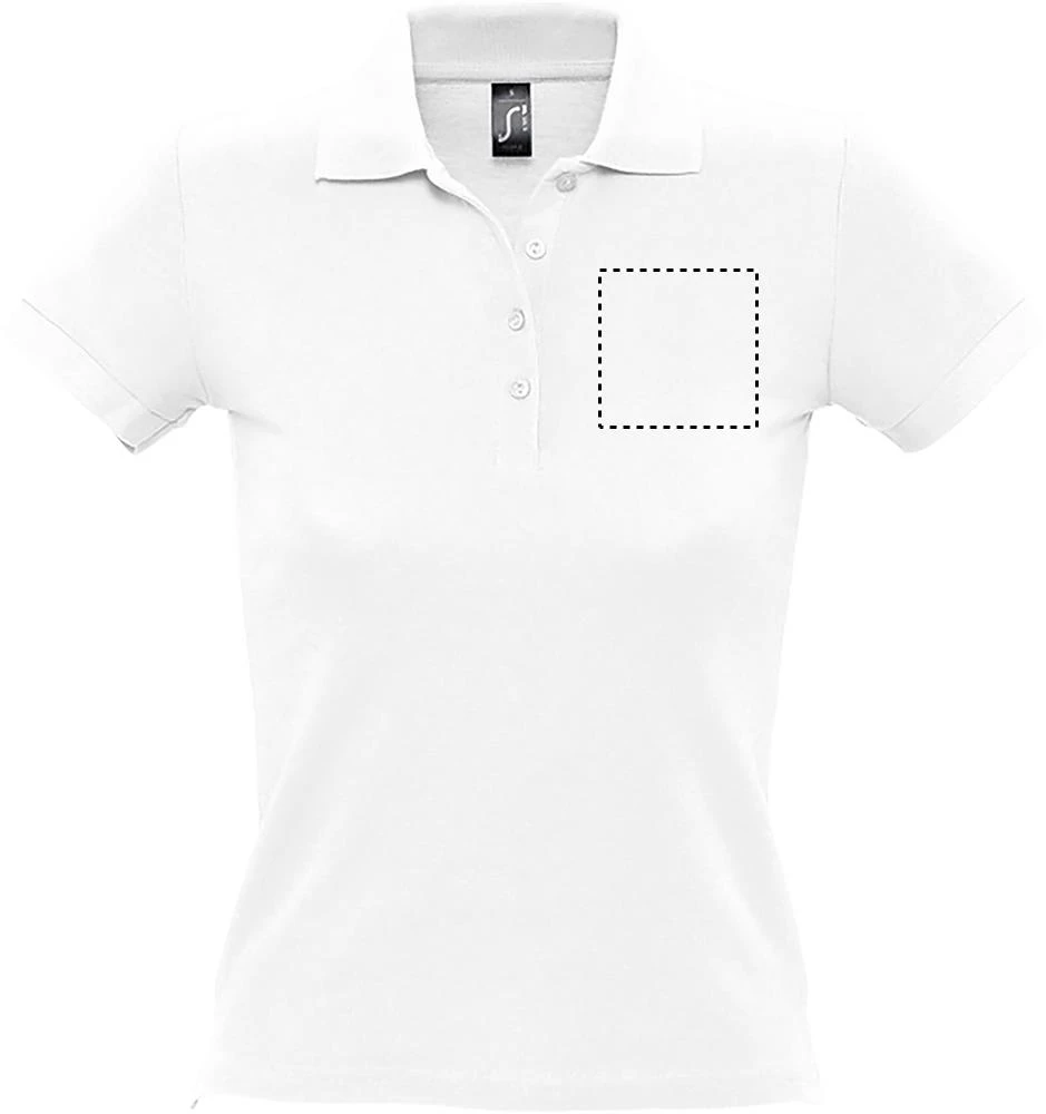 People - dámske polo - 210 g - Sol's – navy – tlačová plocha – Hruď