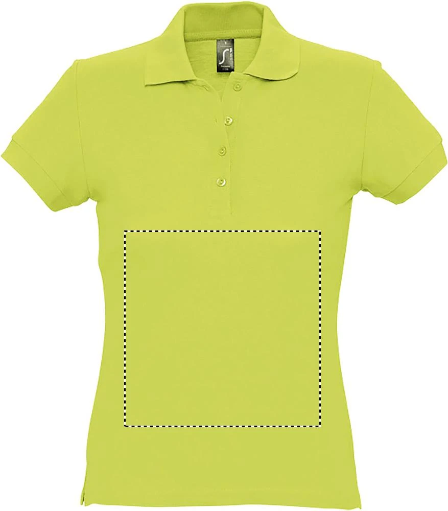 Passion - dámske polo - 170 g - Sol's – aqua – tlačová plocha – Predná strana